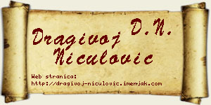 Dragivoj Niculović vizit kartica